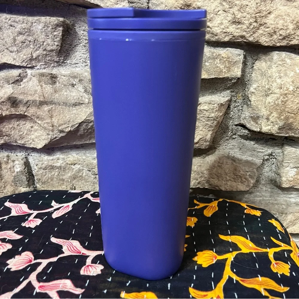 STARBUCKS KITCHEN NWT 2025 Purple Recycled Plastic Triangle Tumbler 16oz 473ML